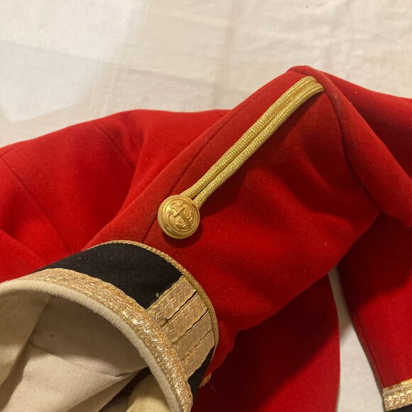 Vtg army military marine parade red embroidered mens mess dress jacket small - Picture 3 of 9